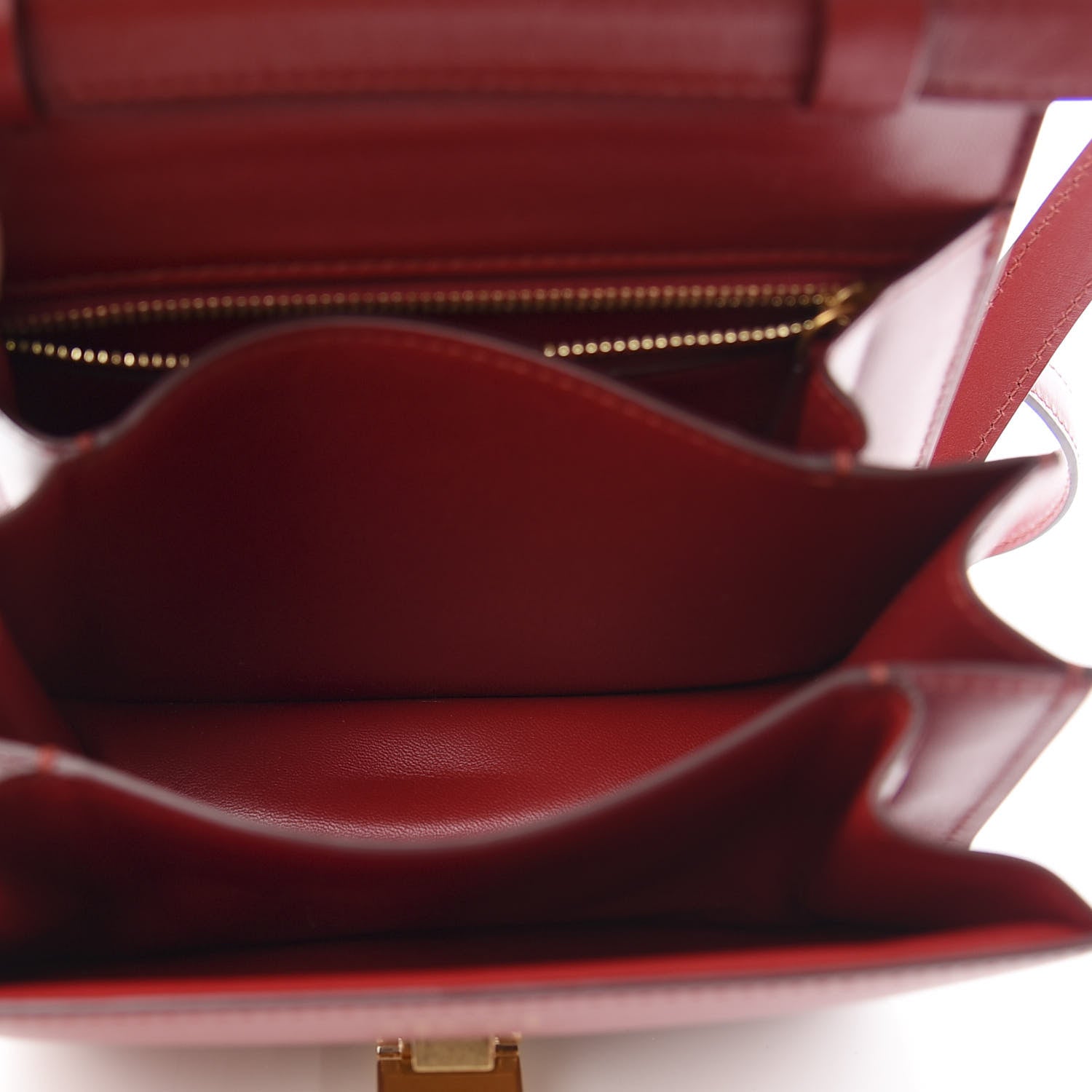 Celine Smooth Calfskin Small Classic Box Flap Bag Red 4 of 10