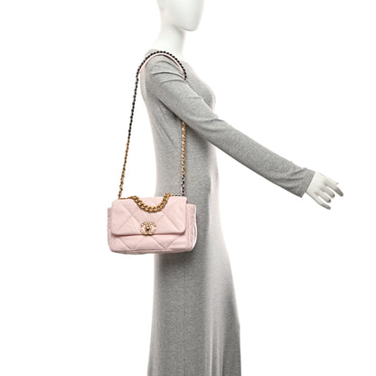 Chanel Lambskin Quilted Medium Chanel 19 Flap Light Pink 2 of 10