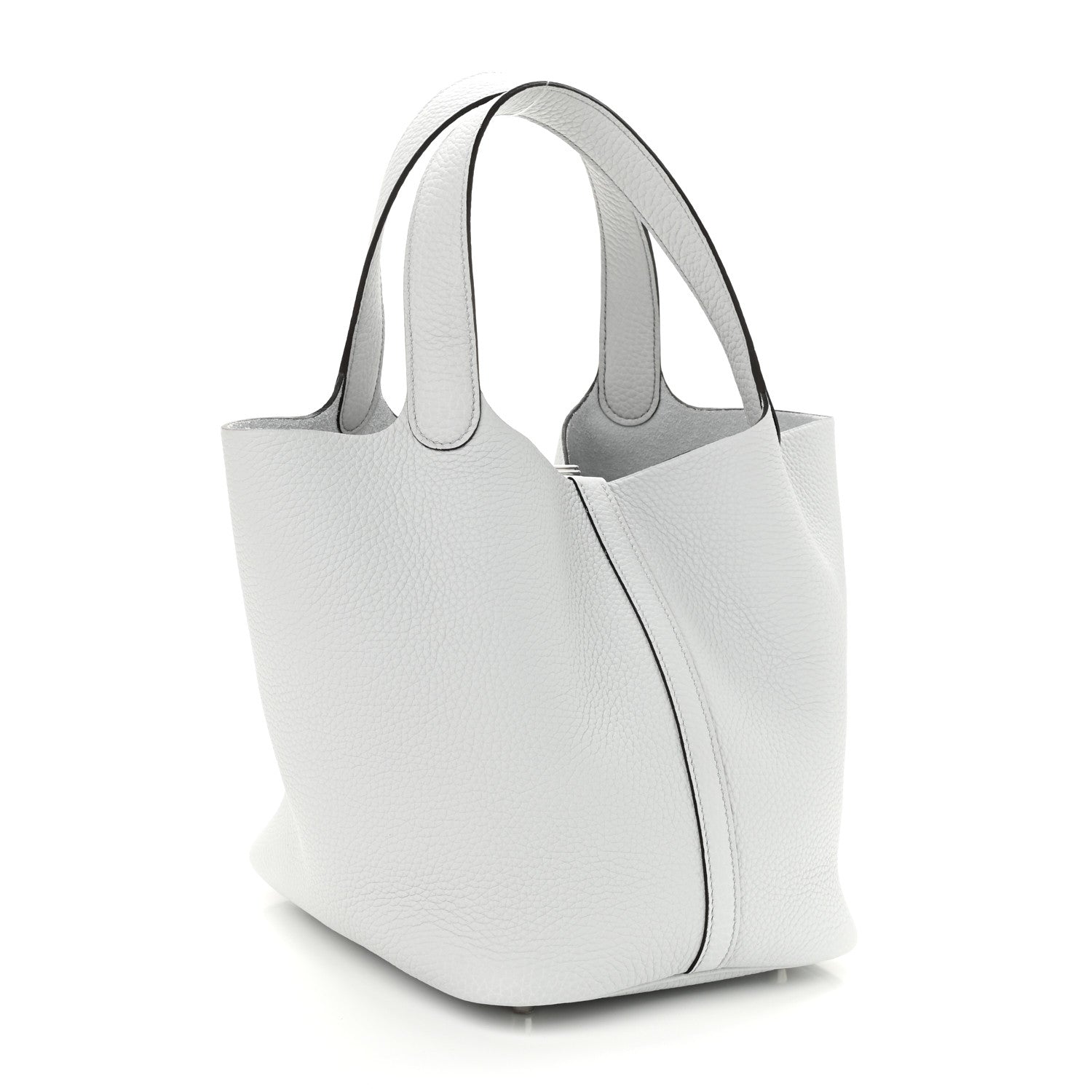 Hermes Taurillon Clemence Picotin Lock 22 MM Bleu Brume 3 of 11