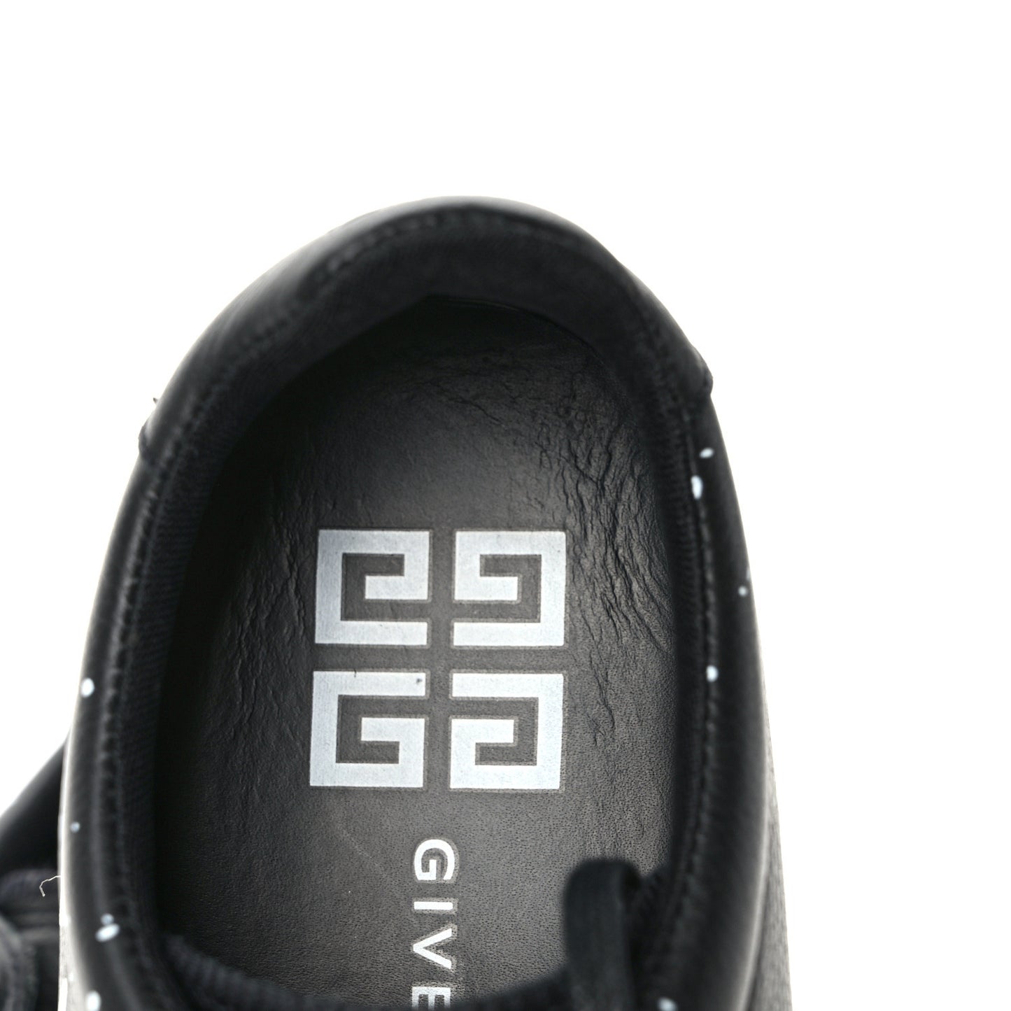 Calfskin Mens Set 3 Logo Tennis Sneakers 41 Black White