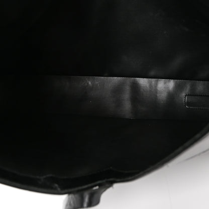 Givenchy Calfskin Crocodile Embossed Large Cut Out Shoulder Bag Black 5 of 10