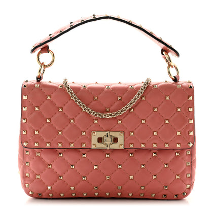 Valentino Garavani Nappa Medium Rockstud Spike Shoulder Bag Paradise Rose 1 of 10