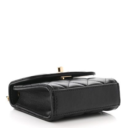 Chanel Lambskin Quilted Mini Trendy CC Chain Wallet Black 4 of 11
