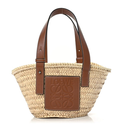 Loewe Raffia Small Basket Tote Bag Natural Tan 1 of 8