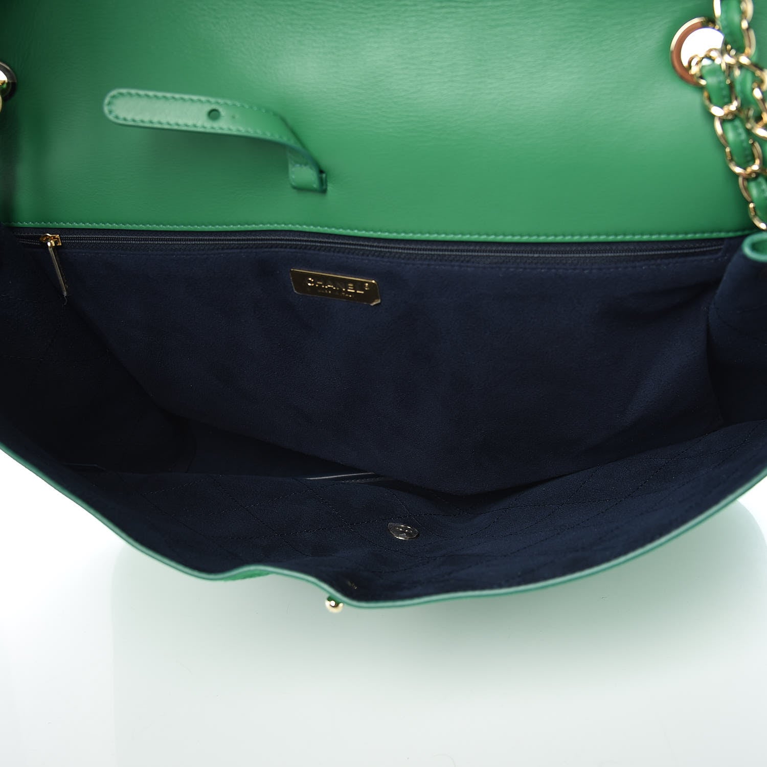 Chanel x Pharrell Williams Suede Lambskin XXL Flap Bag Green 7 of 11