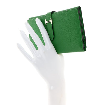 Hermes Epsom Bearn Gusset Wallet Bambou 2 of 7