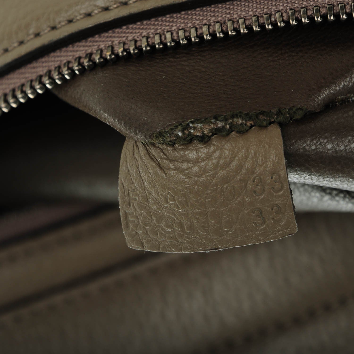 Celine Drummed Calfskin Suede Medium Trapeze Souris 6 of 7