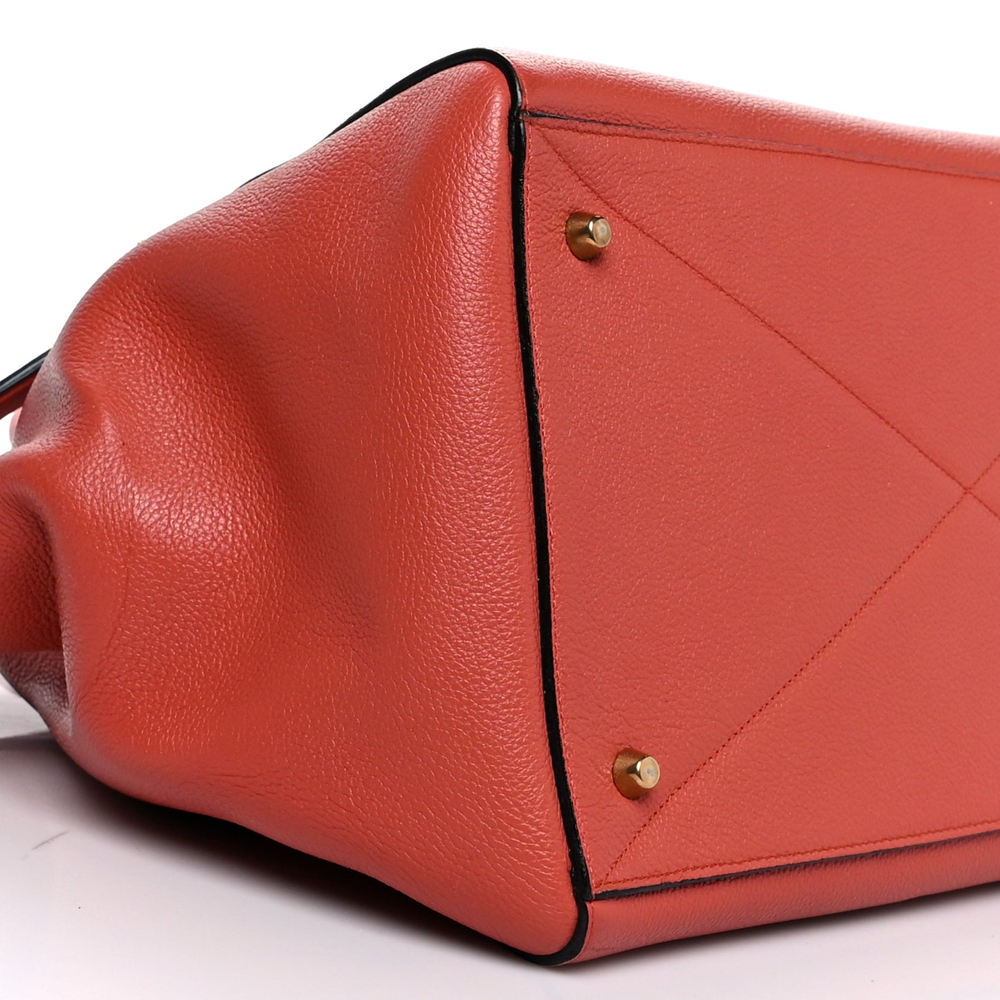 Textured Calfskin Large Incognito Satchel Orange