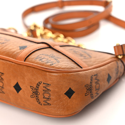 MCM Visetos Nappa Mini Delmy Chain Shoulder Bag Cognac 9 of 9