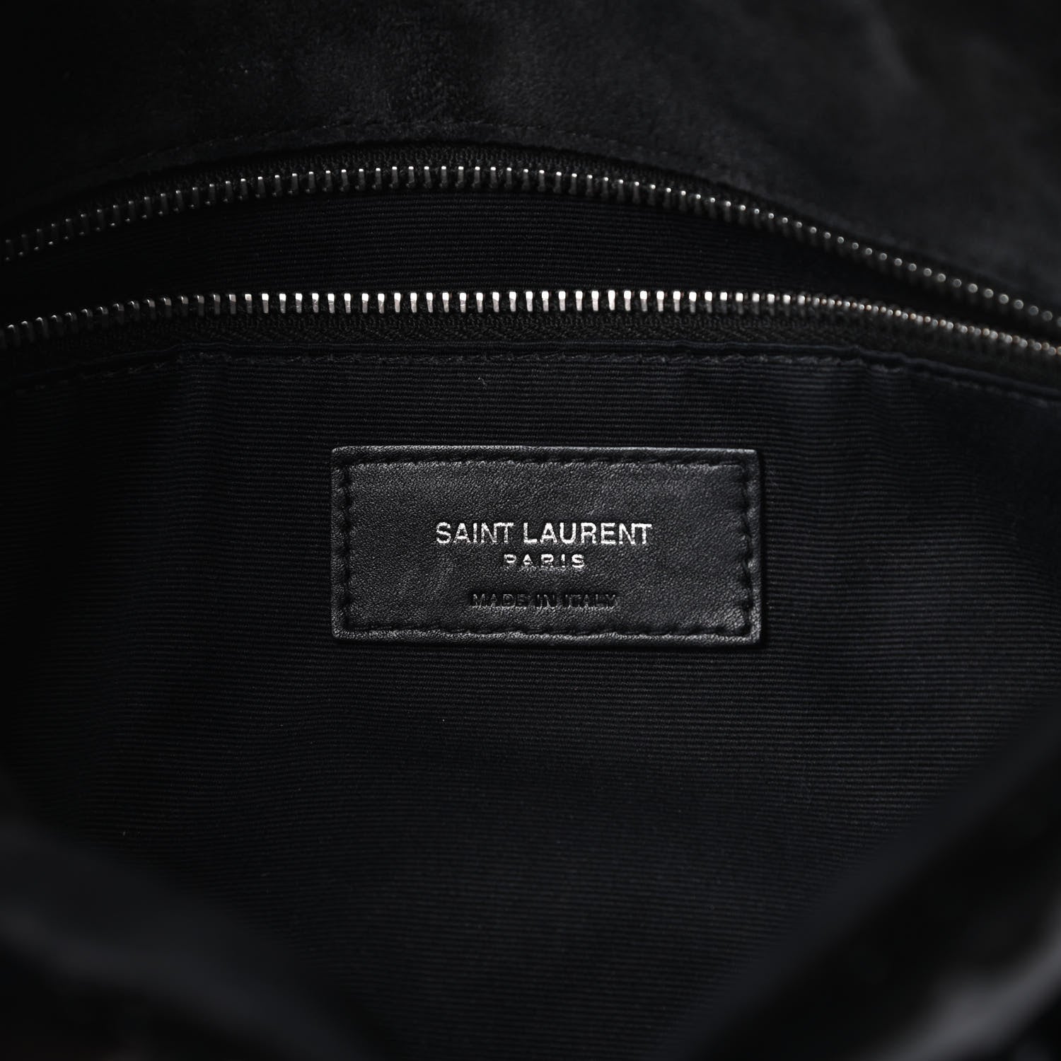 Saint Laurent Patent Lambskin Quilted Medium Loulou Puffer Monogram Chain Satchel Black 6 of 14