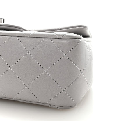 Chanel Lambskin Quilted Mini Rectangular Flap Grey 10 of 10