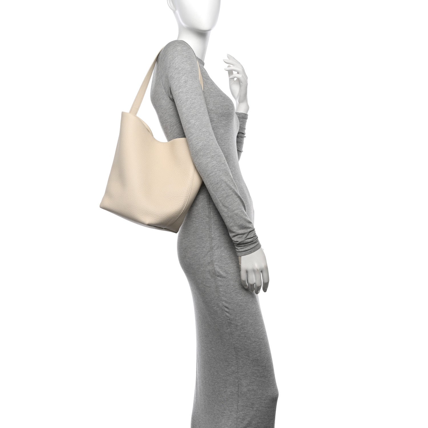 The Row Grained Calfskin Medium N/S Park Tote Ivory 2 of 10