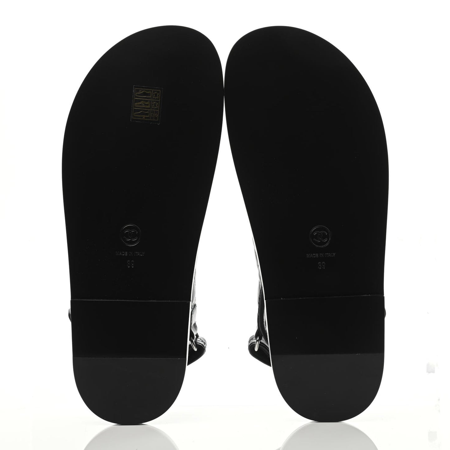 Lambskin Velcro Dad Sandals 39 Black