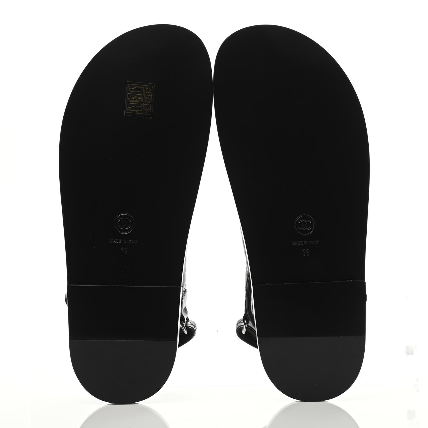 Chanel Lambskin Velcro Dad Sandals 39 Black 4 of 4
