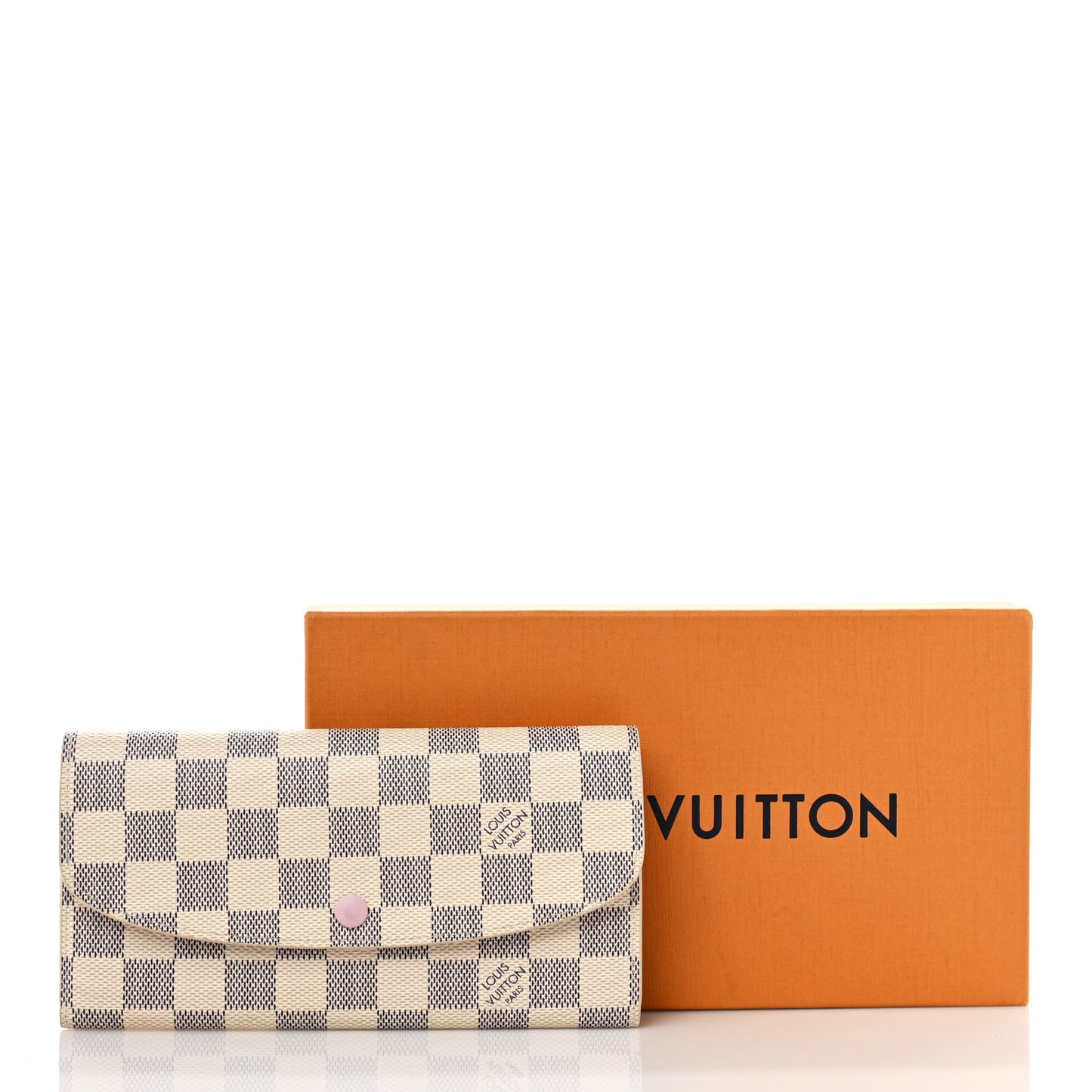 Damier Azur Emilie Wallet Rose Ballerine
