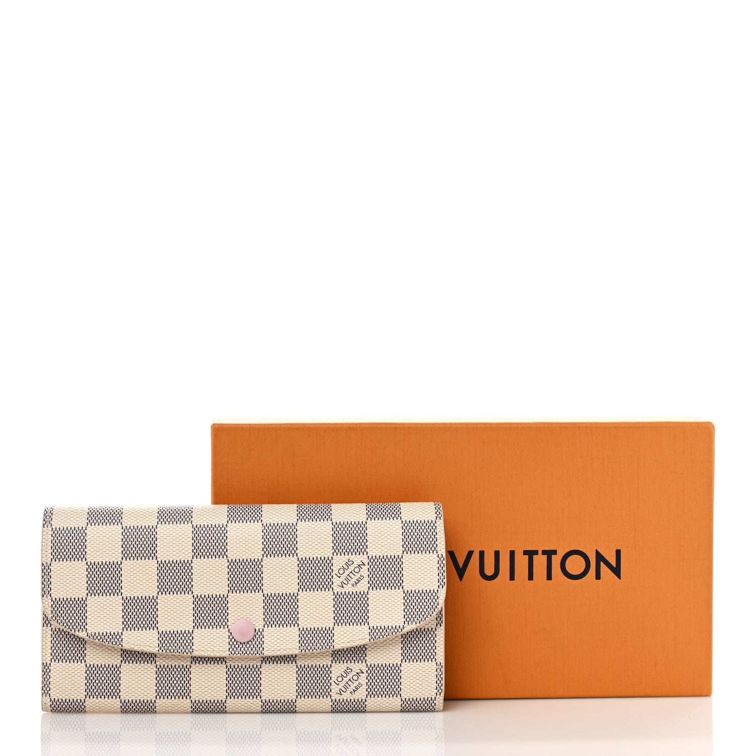 Louis Vuitton Damier Azur Emilie Wallet Rose Ballerine 9 of 9