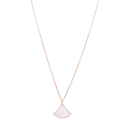 Bulgari 18K Rose Gold Diamond Mother of Pearl Divas' Dream Pendant Necklace 1 of 5