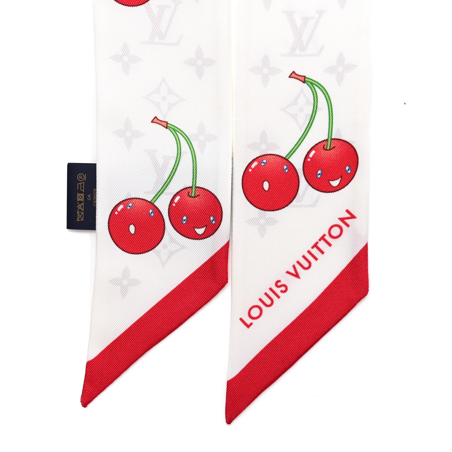 Louis Vuitton LV X TM Silk Monogram Cerises Bandeau White 2 of 3