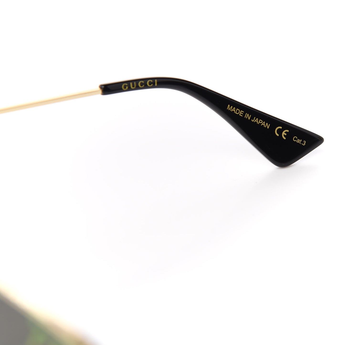 Metal Rectangular Frame Sunglasses GG0414S Gold Multicolor