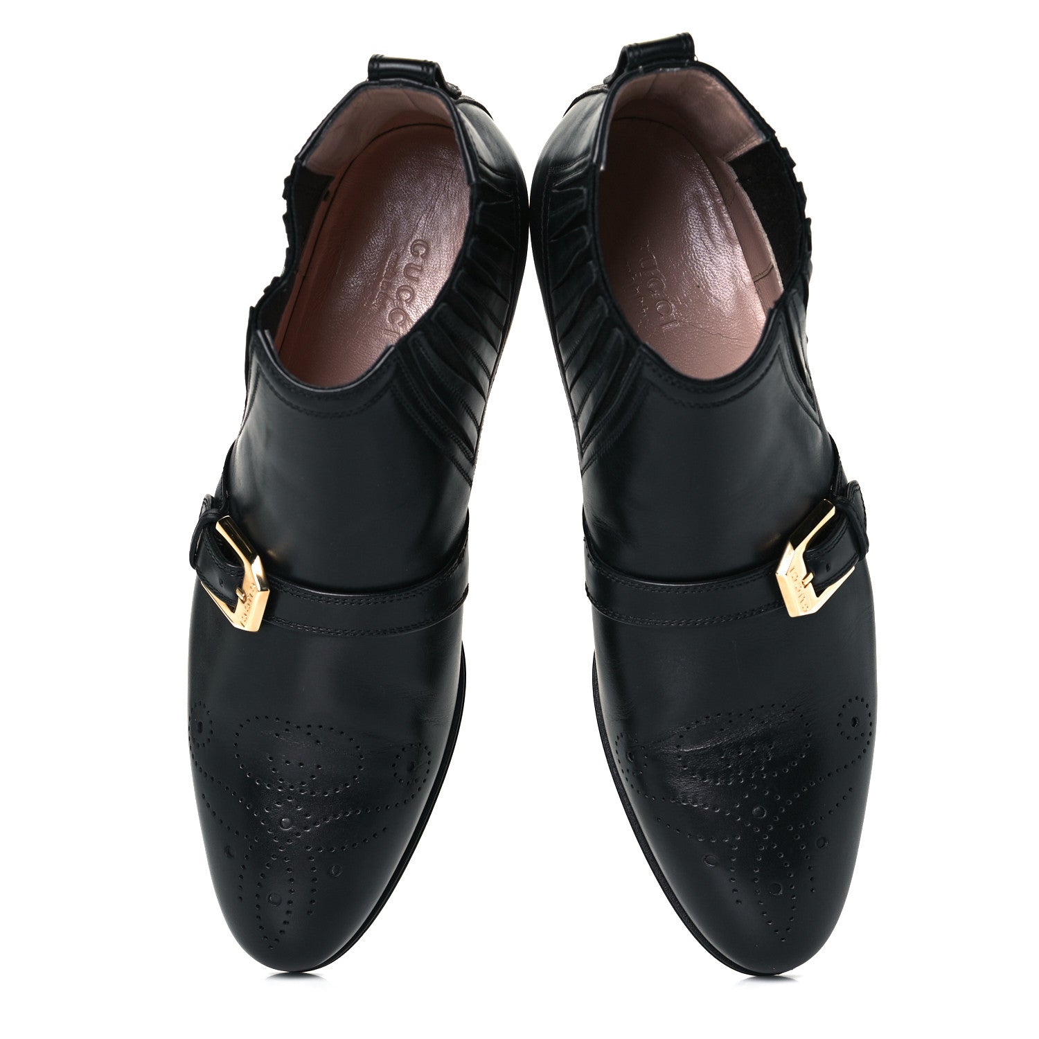 Gucci Waxed Calfskin Womens Ankle Boots 37 Black 5 of 14