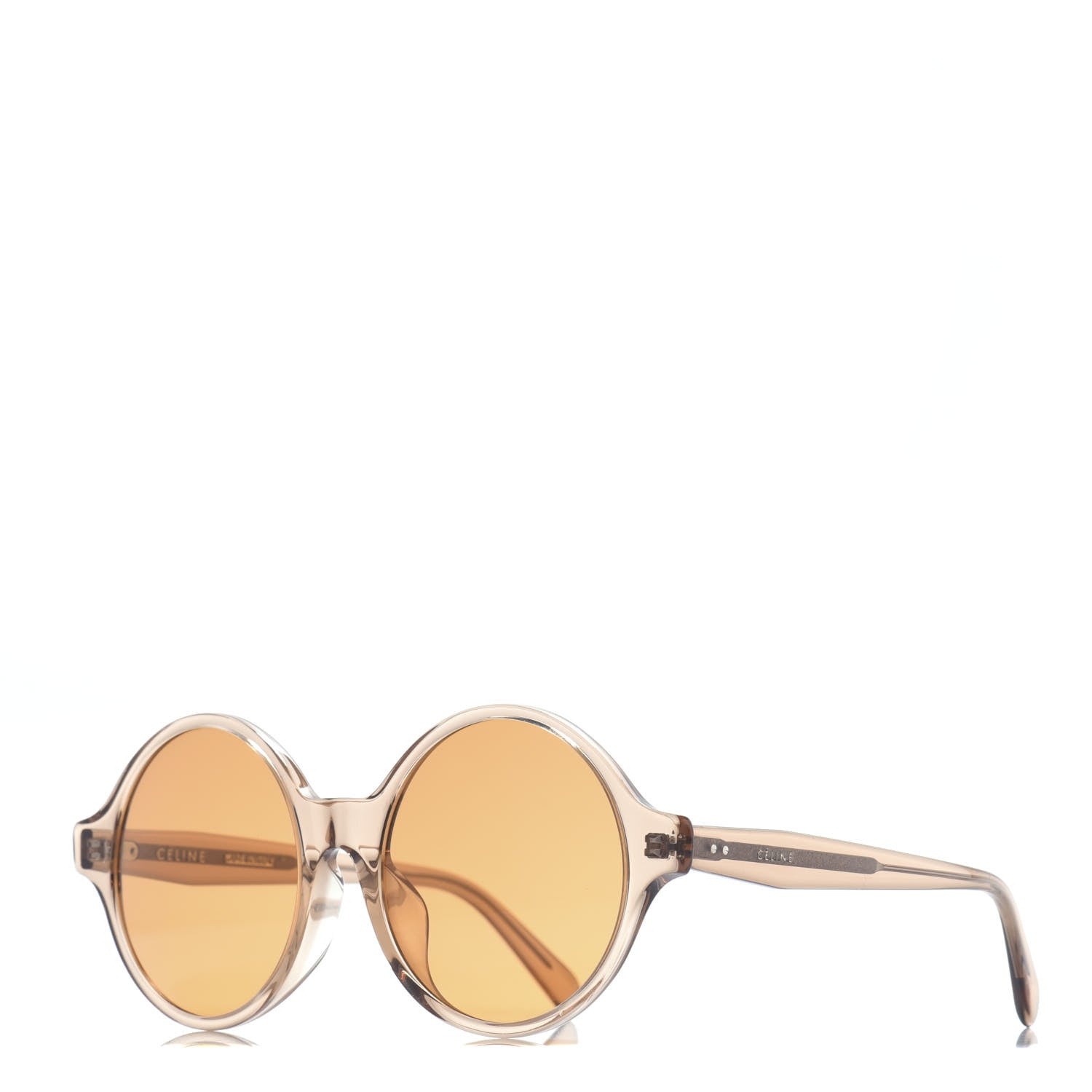Celine Round Sunglasses CL40051F Transparent Orange 1 of 6