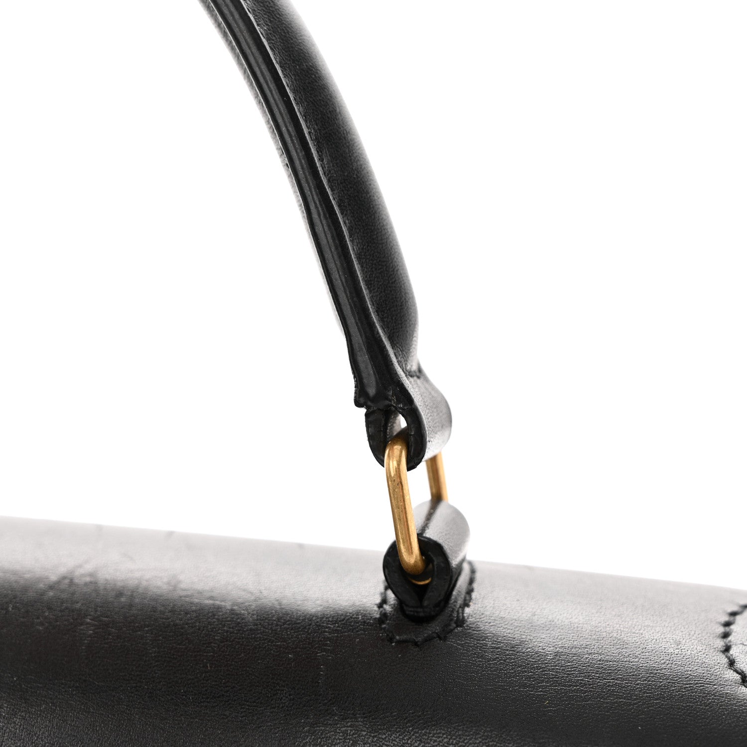 Saint Laurent Smooth Calfskin Medium Classic Monogram Cassandra Top Handle Black Rouge Legion 25 of 25