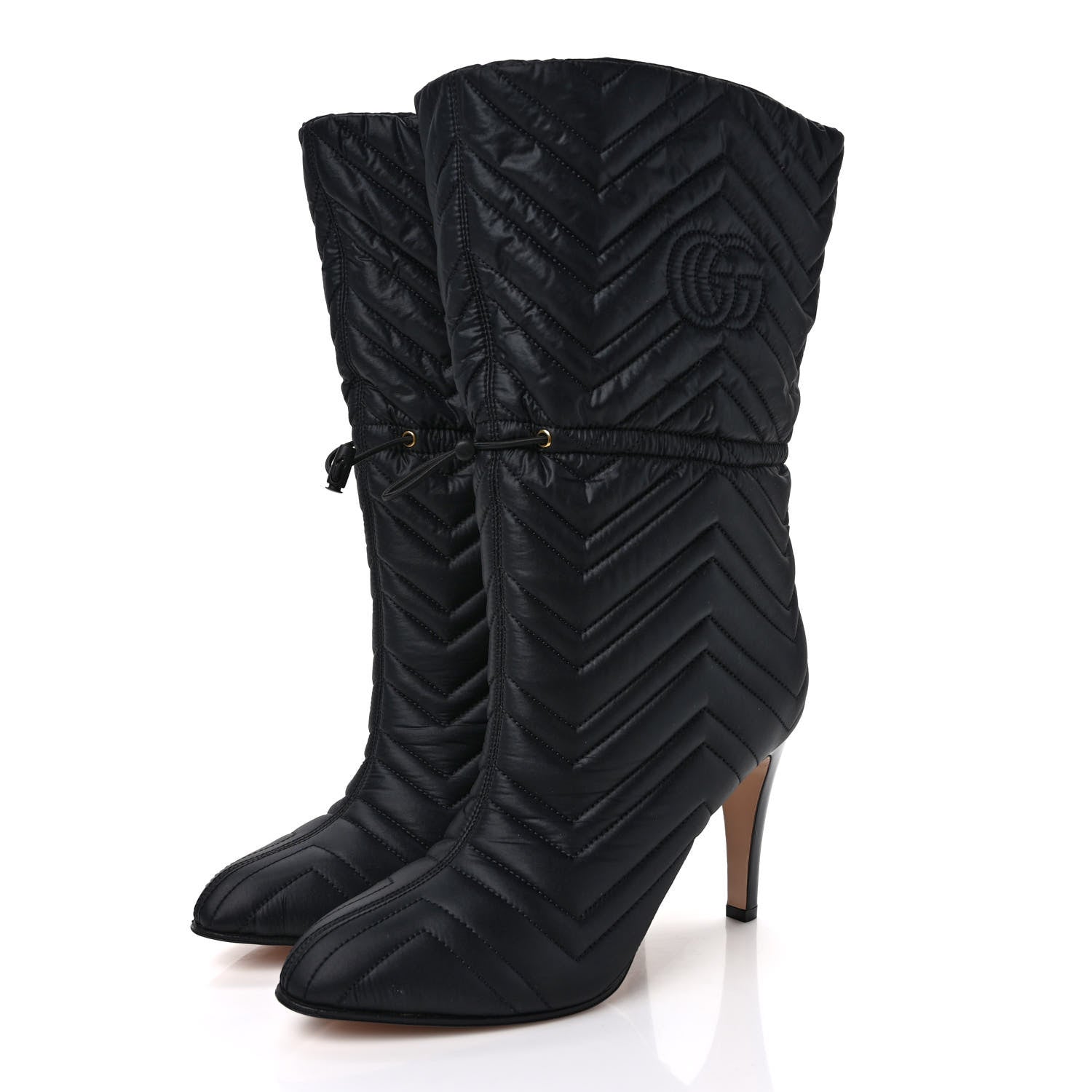 Gucci Nylon GG Matelasse 95mm Ankle Boots 41 Black 3 of 9