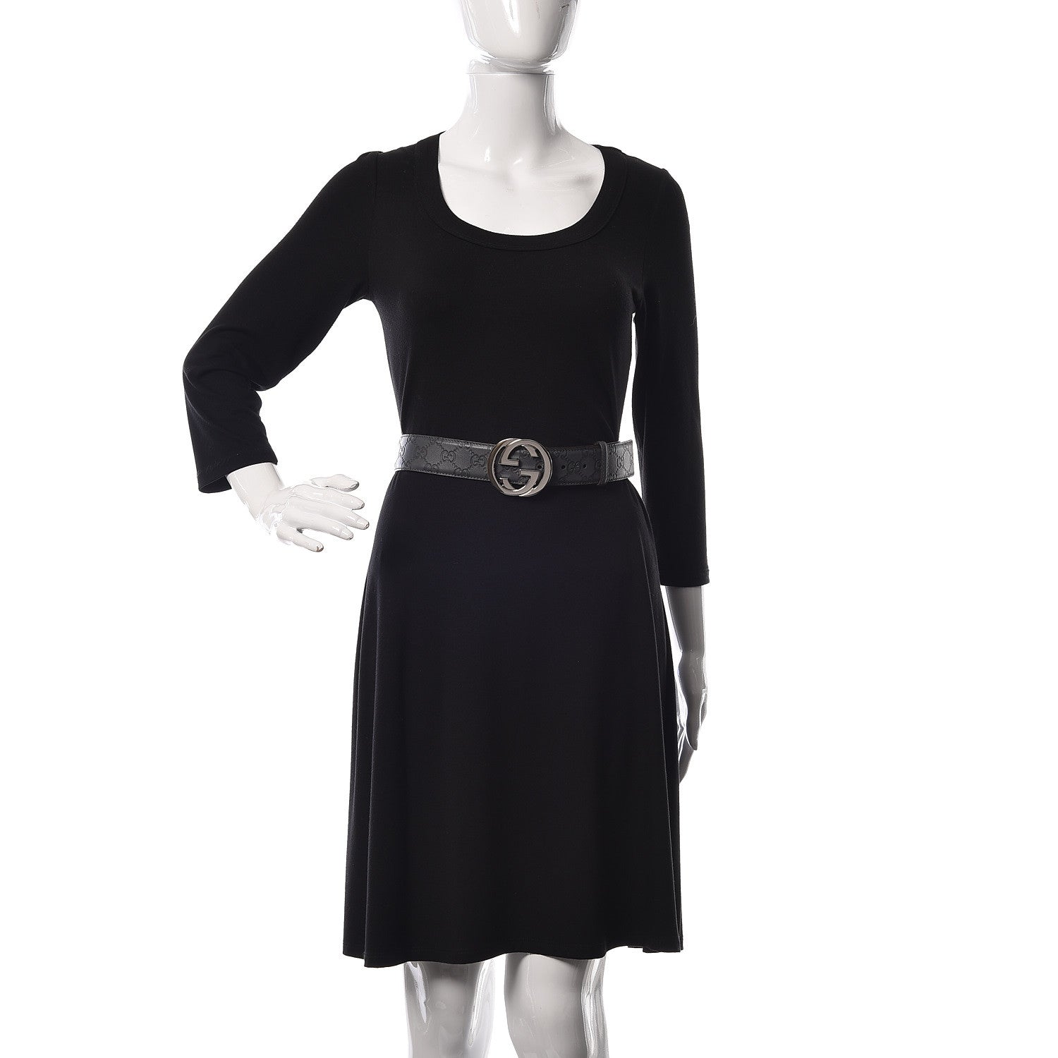 Gucci Guccissima Interlocking G Belt 95 38 Dark Grey 2 of 7
