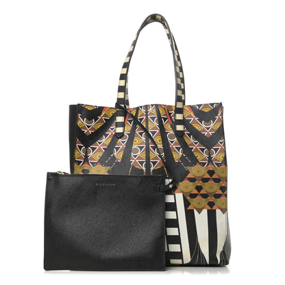 Givenchy Textured Coated Canvas Egyptian Print Medium Stargate Shopper Tote Multicolor 1 of 15