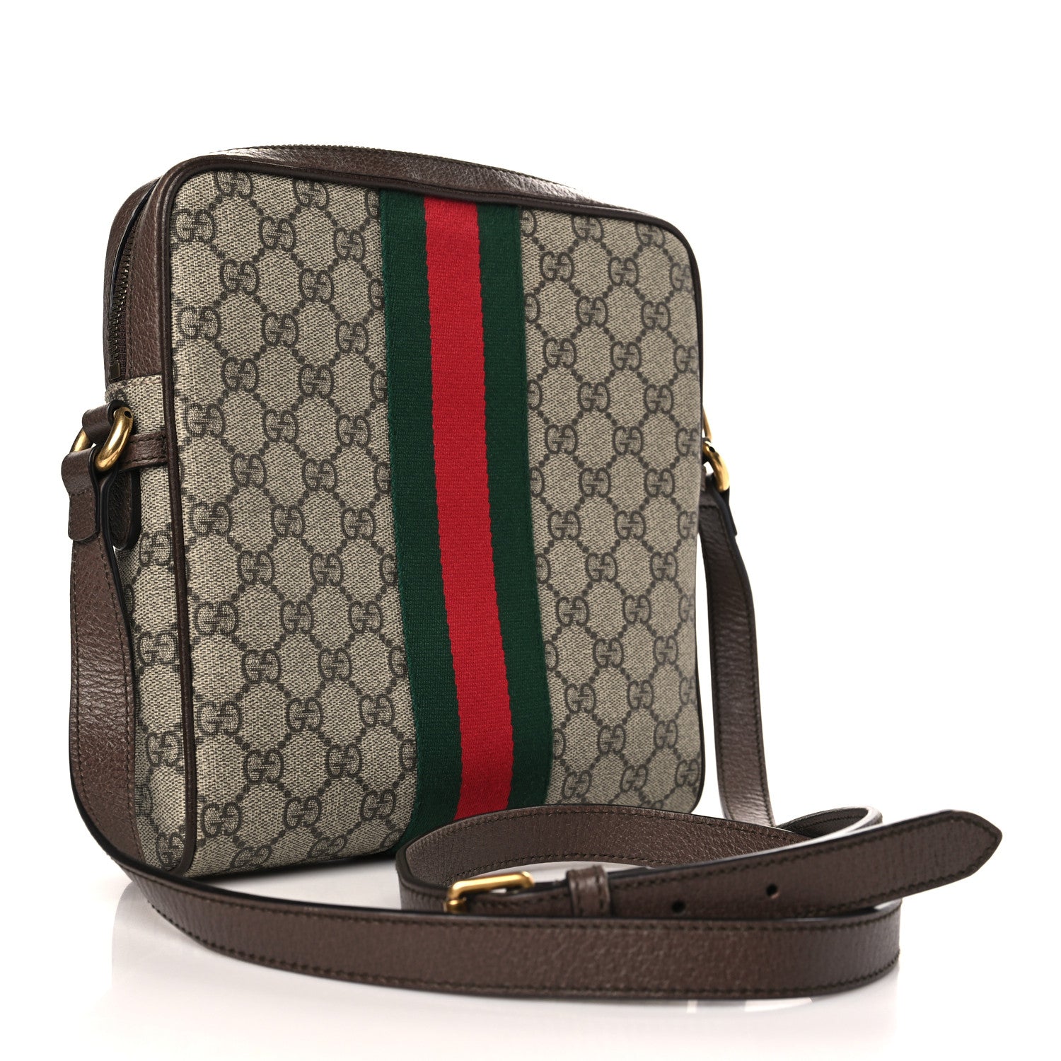 Gucci GG Supreme Monogram Web Small Ophidia Messenger Bag Brown 3 of 9