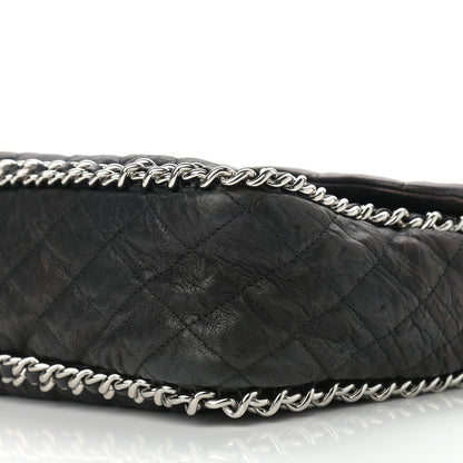 Chanel Washed Lambskin Quilted Maxi Chain Around Flap Black 10 of 10