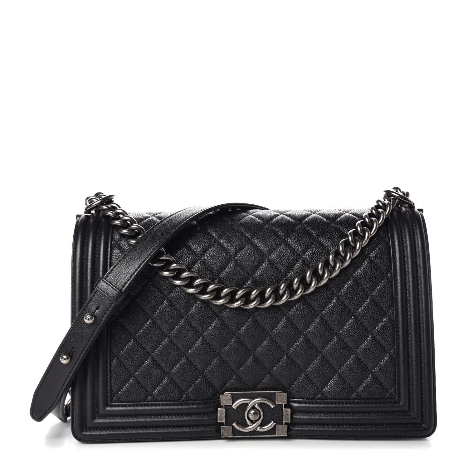 Chanel Calfskin Quilted New Medium Boy Flap Black 1 of 10