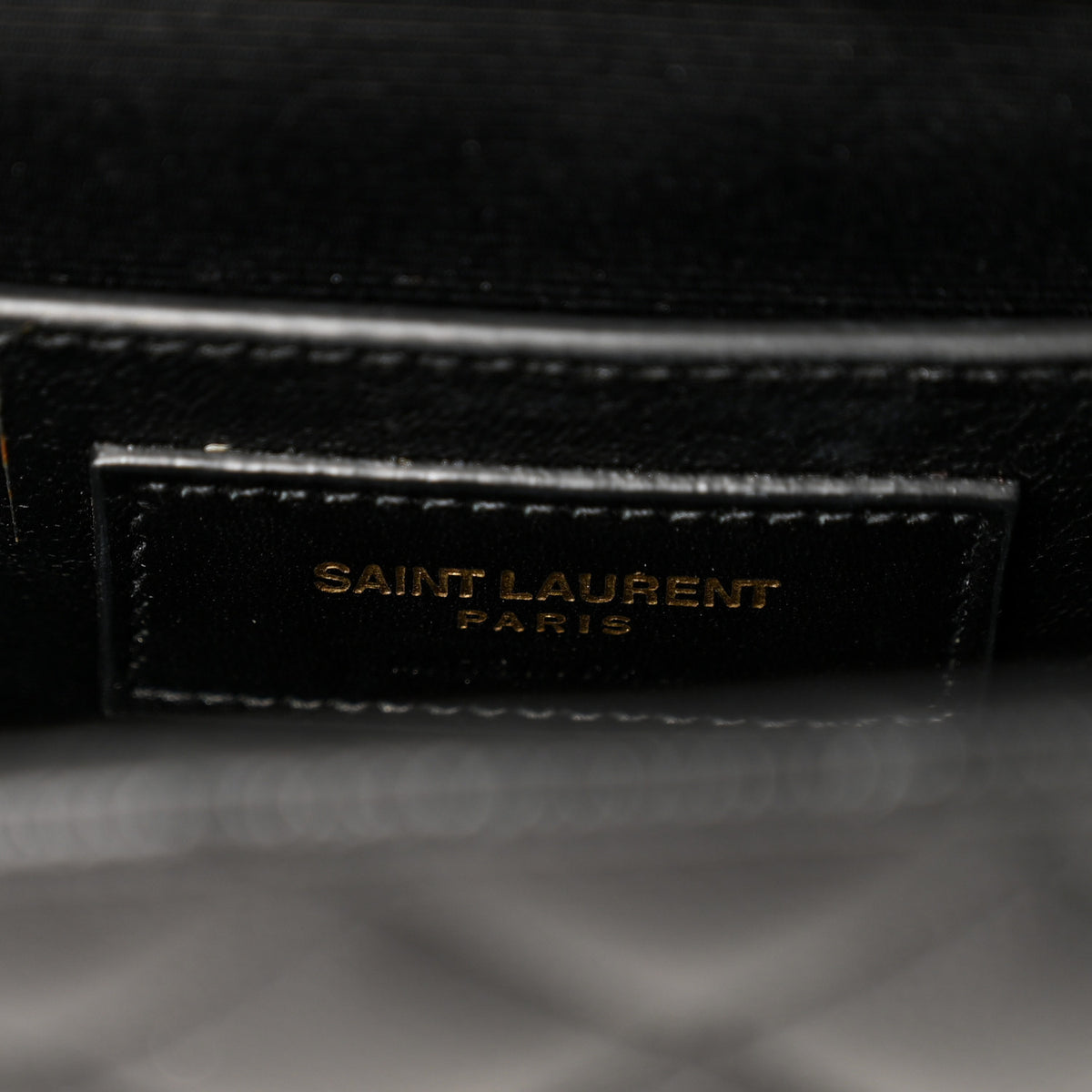 Grain De Poudre Textured Mixed Matelasse Triquilt Small Monogram Satchel Black