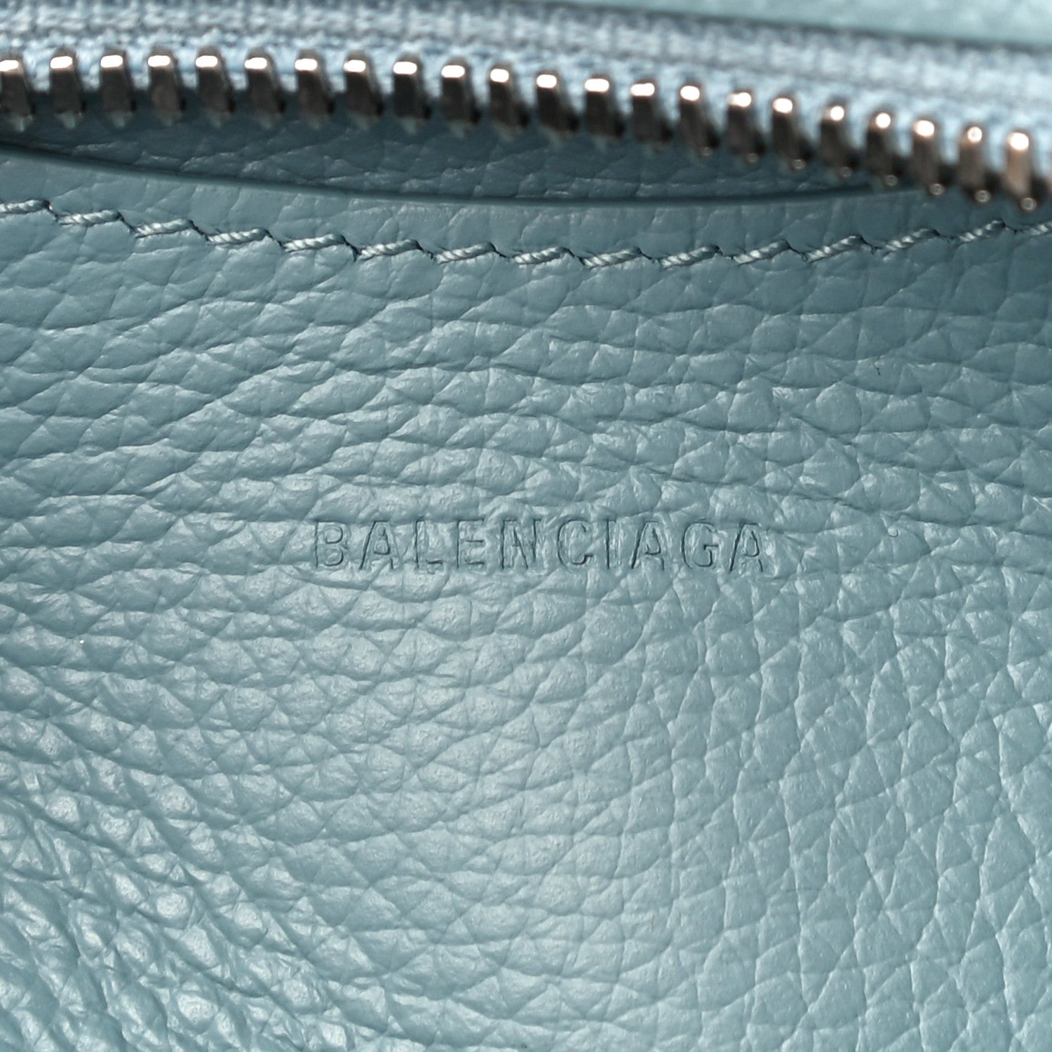Balenciaga Grained Calfskin Neo Classic Silver Hardware Mini City Blue Grey 6 of 9