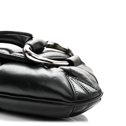 Gucci Nappa Vertical Matelasse Medium Maxi Horsebit Chain Shoulder Bag Black 10 of 10