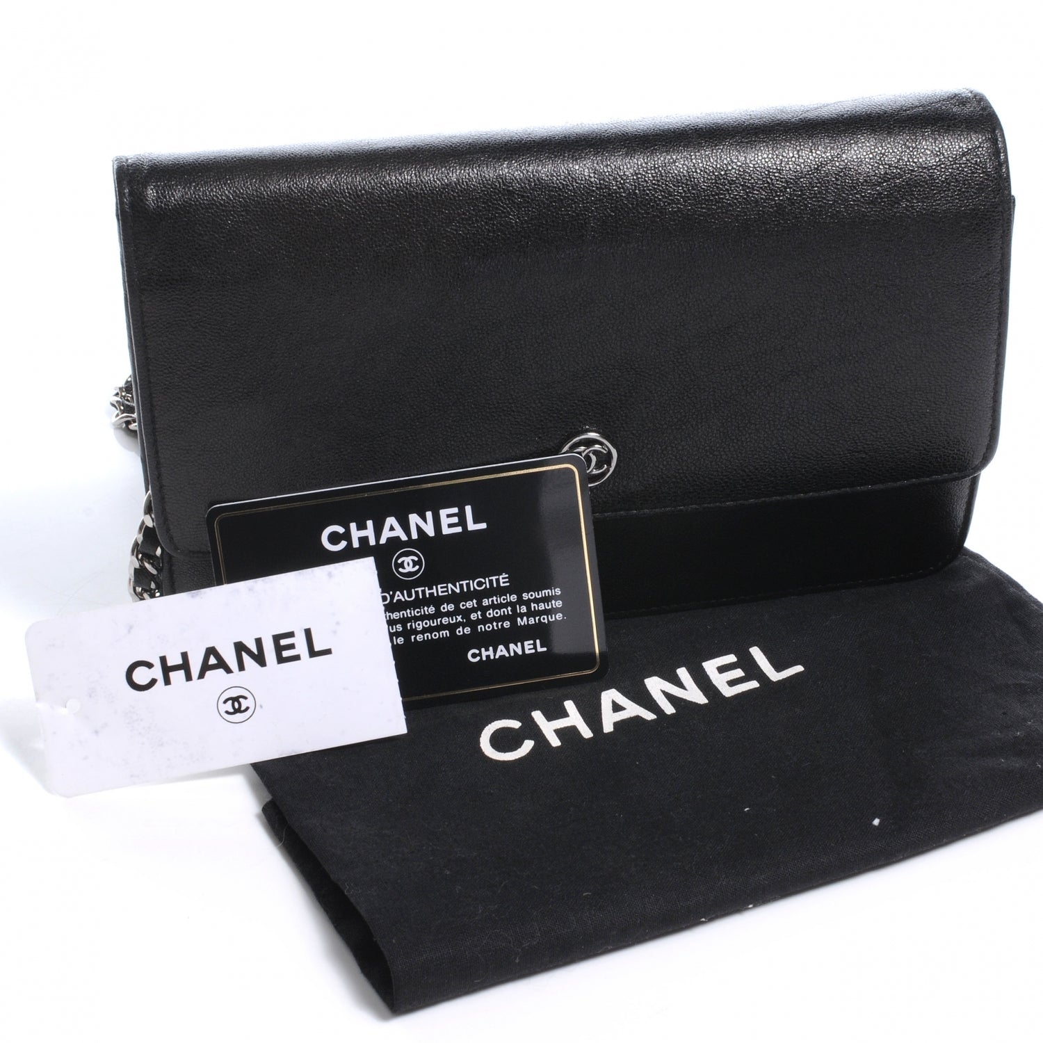 Chanel Leather Wallet On Chain WOC Black 5 of 9