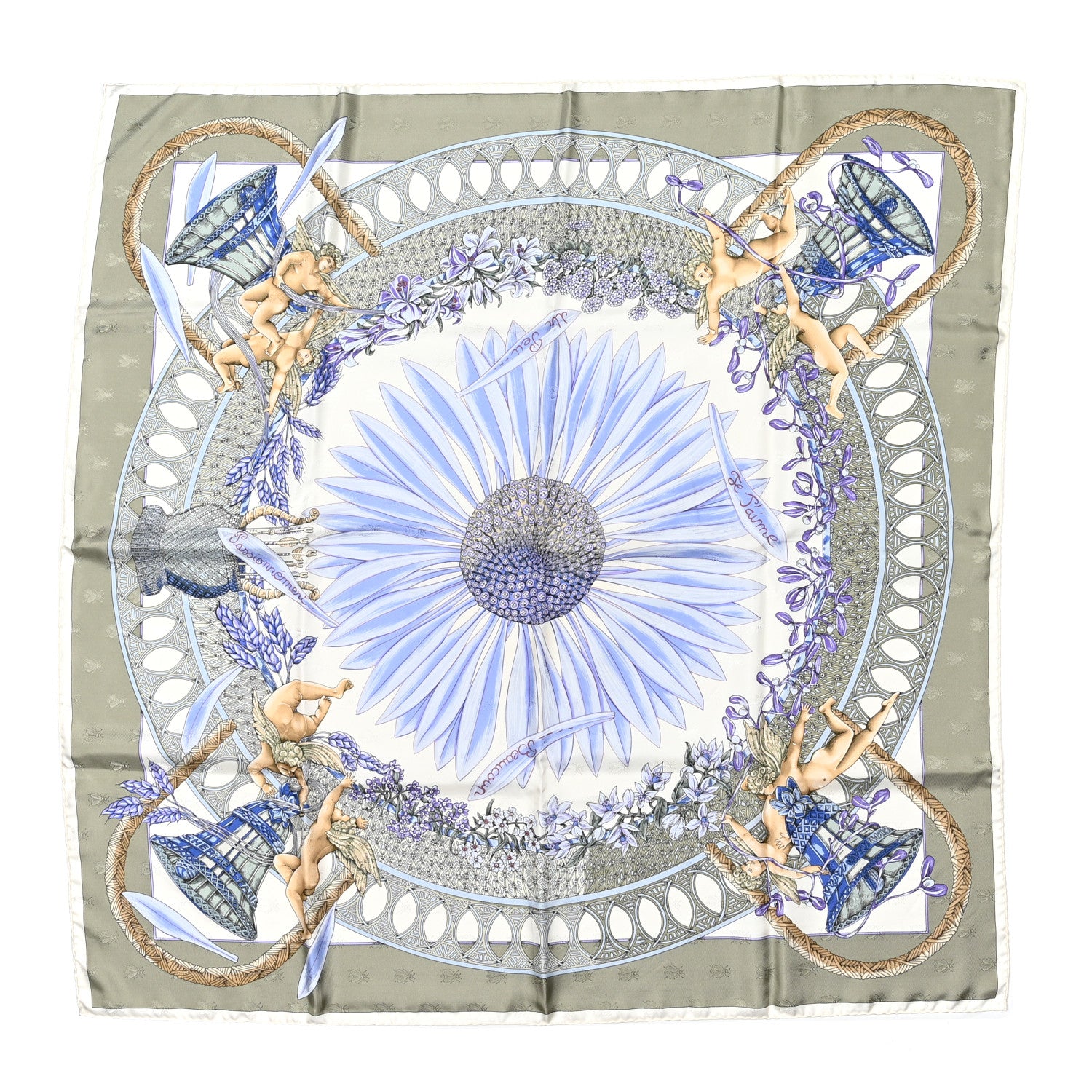 Hermes Silk Le J'Aime Scarf 90 1 of 3