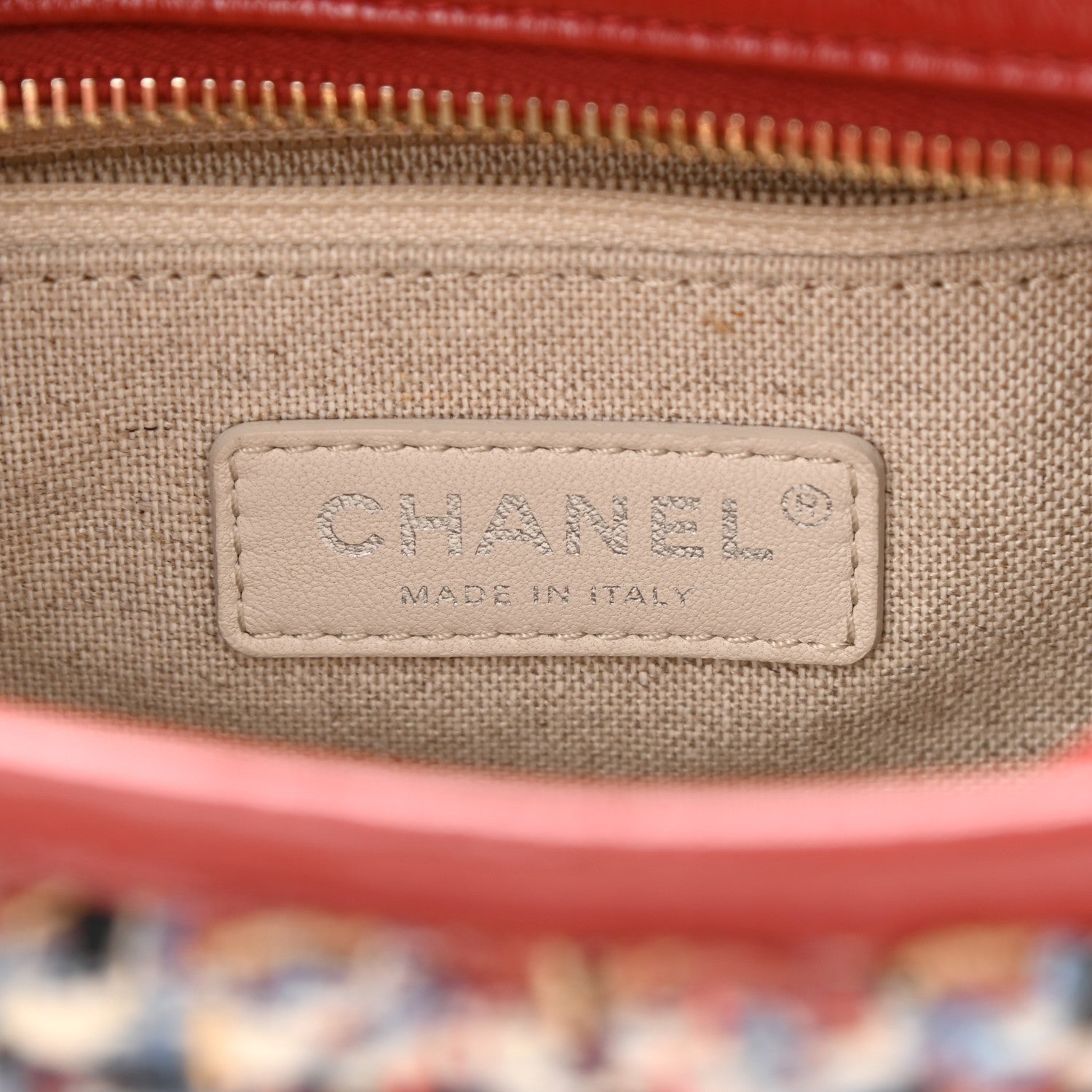Chanel Tweed Calfskin Small Gabrielle Hobo Red 6 of 12