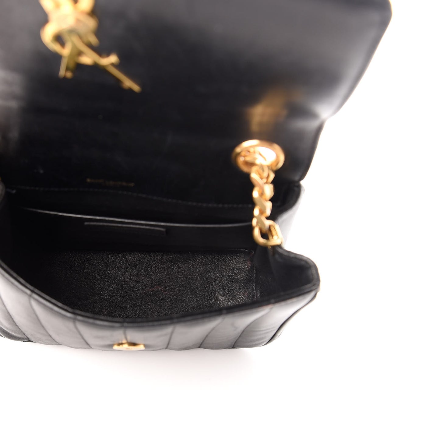 Lambskin Matelasse Monogram Medium Vicky Chain Bag Black