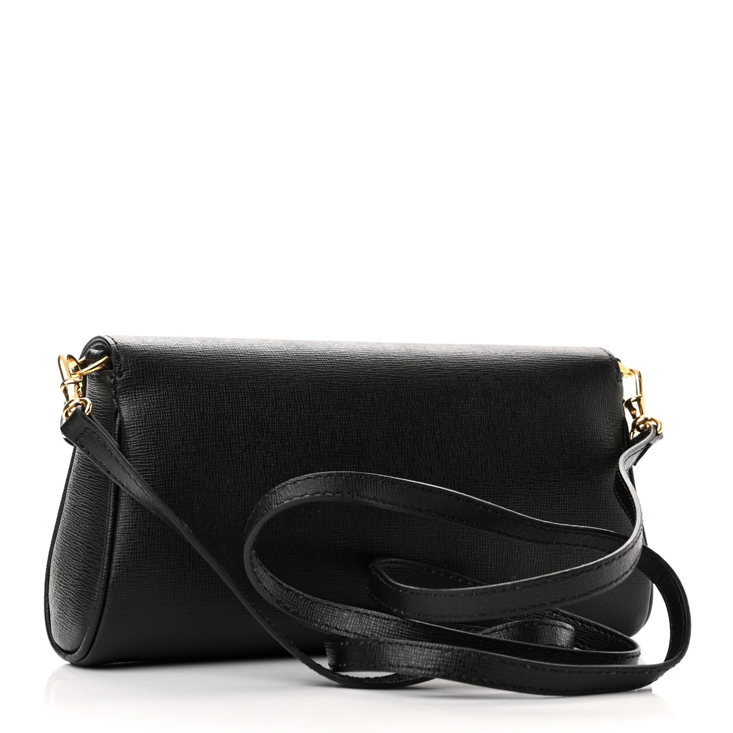Vitello Elite Flap Crossbody Bag Black