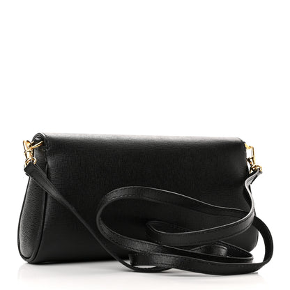 Fendi Vitello Elite Flap Crossbody Bag Black 3 of 14