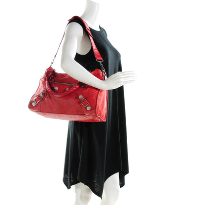Balenciaga Chevre Giant 21 Silver Hardware City Tomate 2 of 8