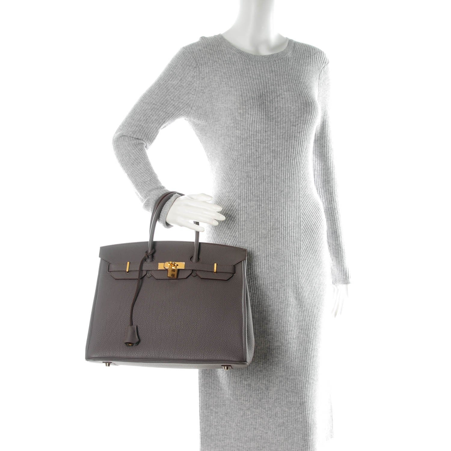 Hermes Togo Birkin 35 Etain 2 of 22