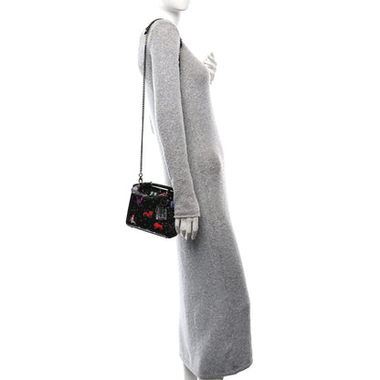 Christian Dior Calfskin Pixel Zodiac Mini Lady Dior Black Multicolor 2 of 9