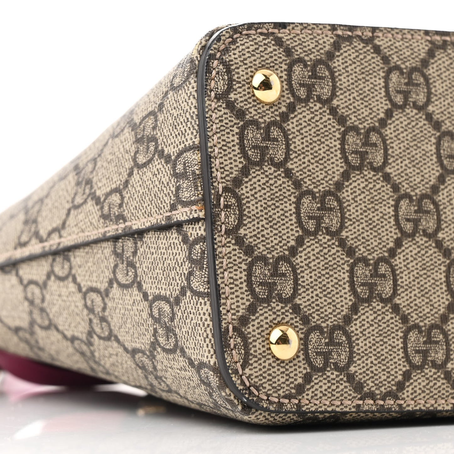 GG Supreme Monogram Mini Zip Top Tote Beige Dry Rose