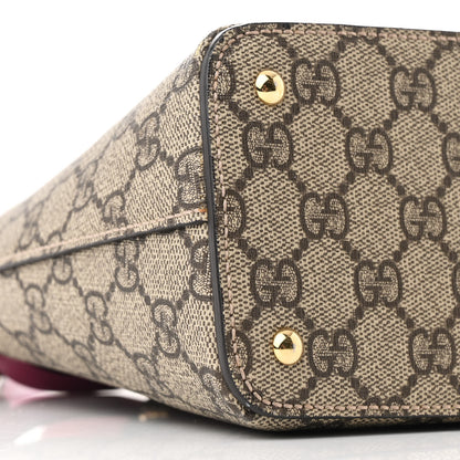 Gucci GG Supreme Monogram Mini Zip Top Tote Beige Dry Rose 9 of 10