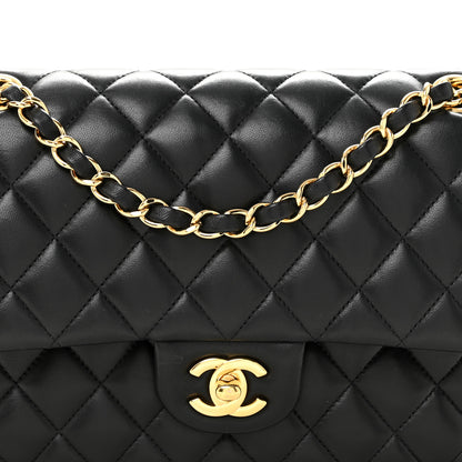 Chanel Lambskin Quilted Medium Double Flap Black 8 of 13