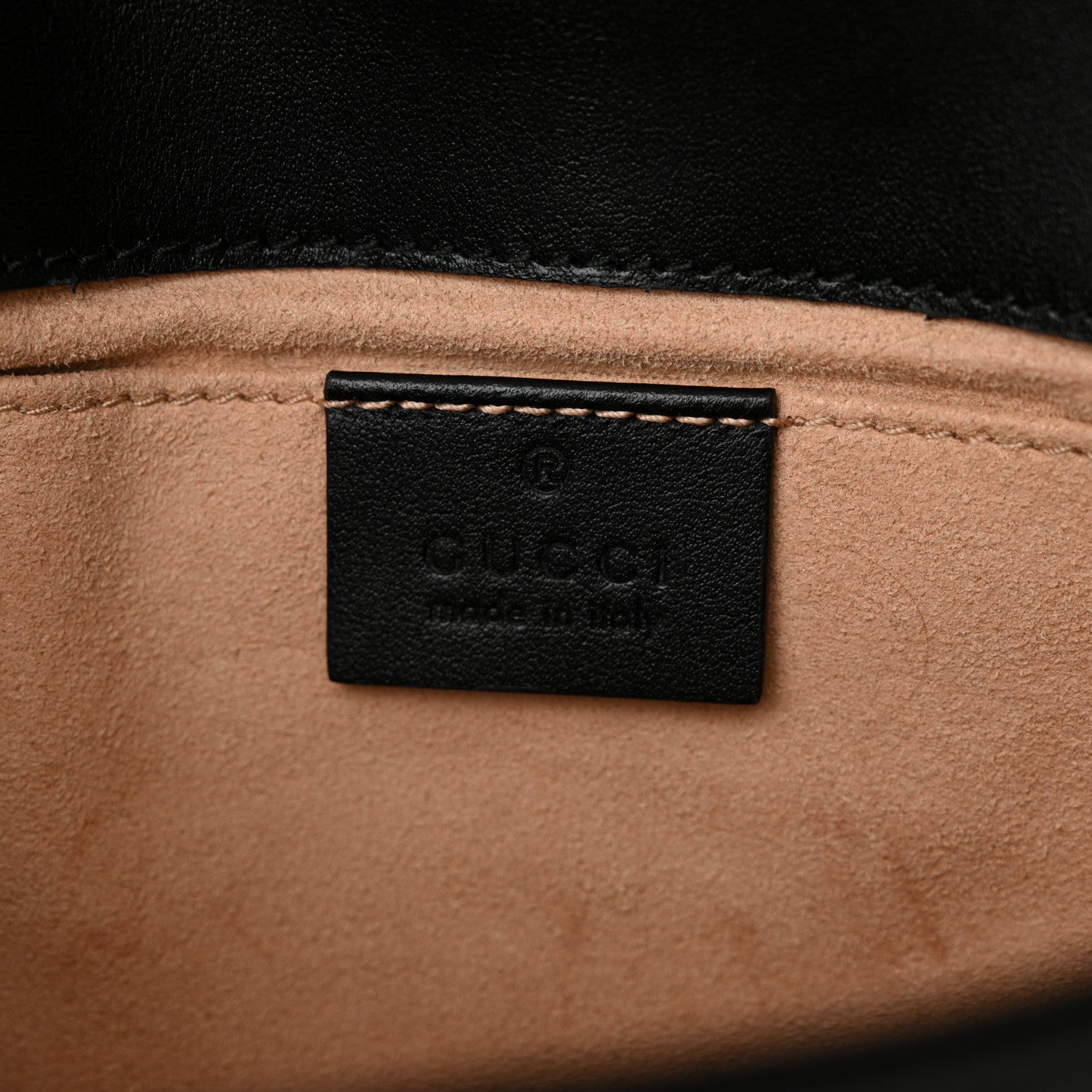 Gucci Calfskin Matelasse Mini GG Marmont Shoulder Bag Black 6 of 13