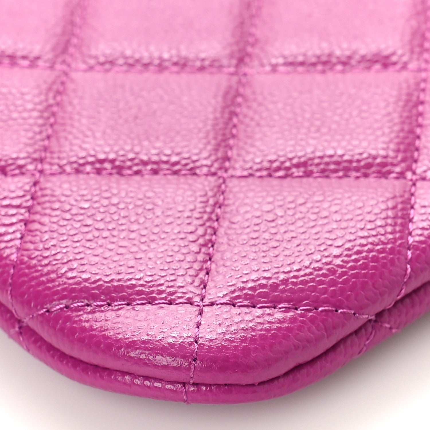Chanel Caviar Quilted Small Cosmetic Case Purple 9 of 10