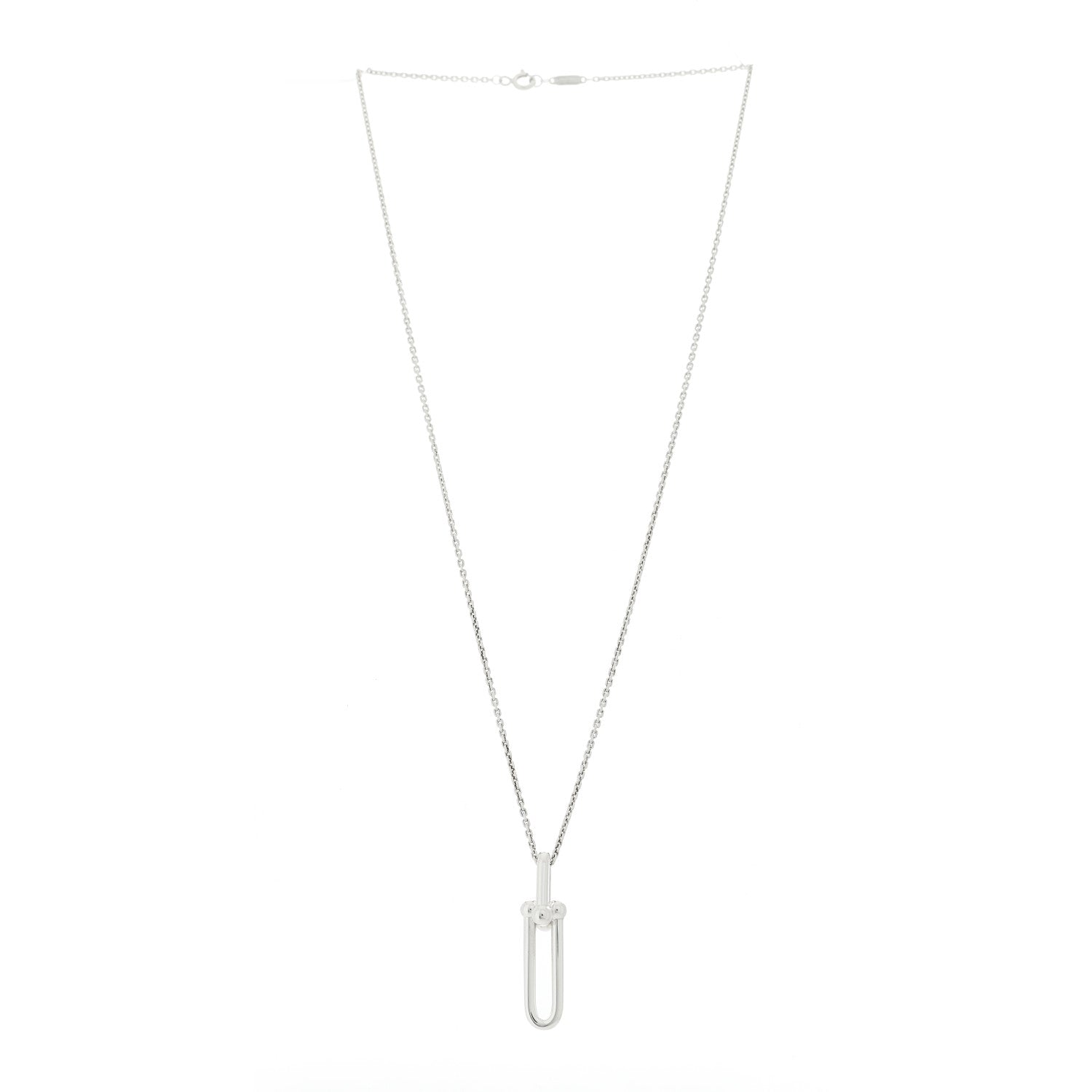 Tiffany Sterling Silver HardWear Link Pendant Necklace 3 of 5